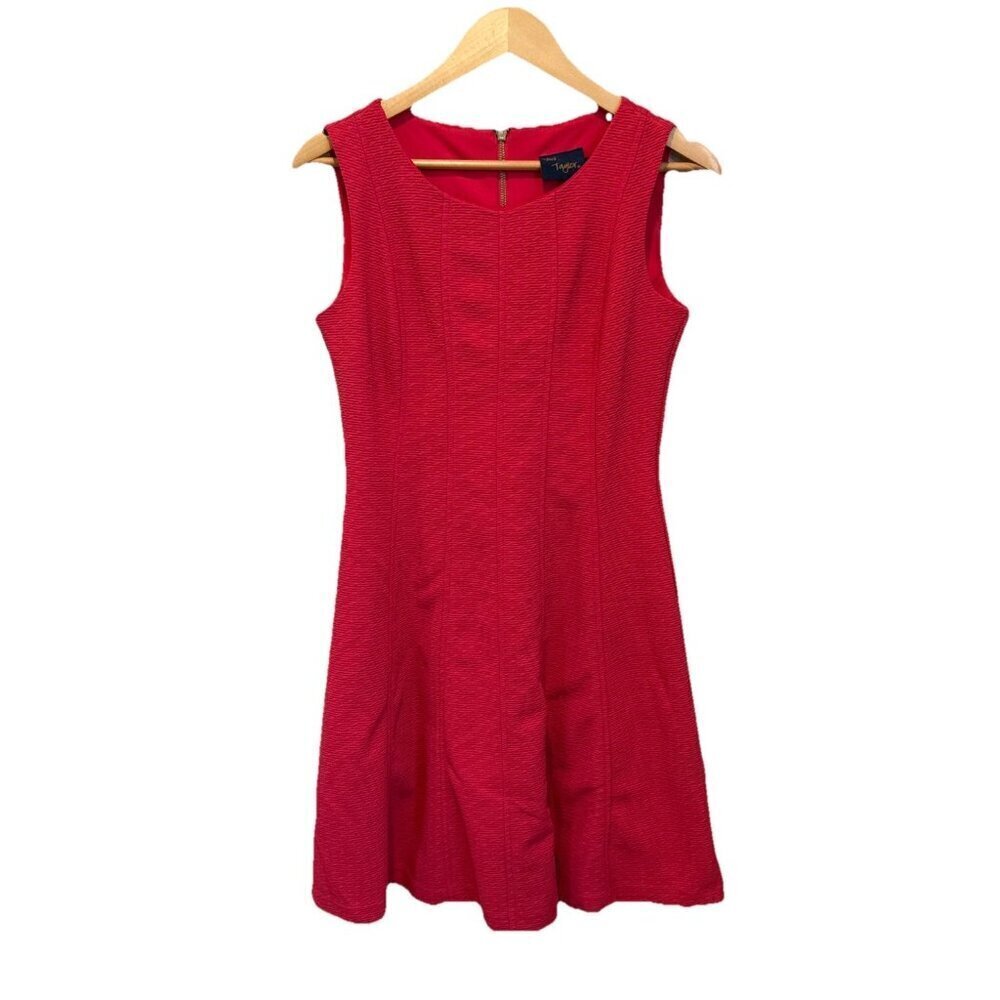 Just Taylor Womens Solid Hot Pink Sleeveless Dress Size 4 Sleeveless Business